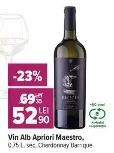 Carrefour Vin Alb Apriori Maestro Ofertă