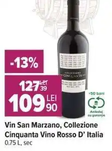 Carrefour Vin San Marzano, Collezione Cinquanta Vino Rosso D’ Italia Ofertă