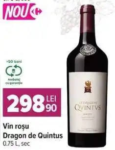 Carrefour Vin roșu Dragon de Quintus Ofertă