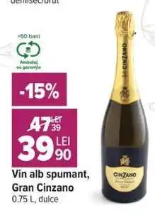 Carrefour Vin alb spumant, Gran Cinzano Ofertă
