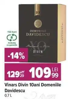 Carrefour Vinars Divin 10ani Domeniile Davidescu Ofertă