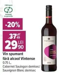 Carrefour Vin spumant fără alcool Vintense Ofertă
