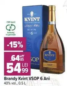 Carrefour Brandy Kvint VSOP 6 Ani Ofertă