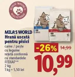 Lidl MILA'S WORLD Hrană uscată pentru pisici Ofertă