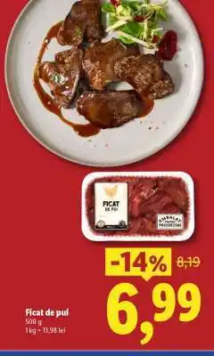 Lidl Ficat de pui Ofertă