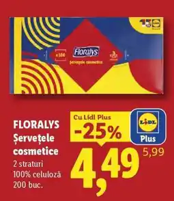 Lidl FLORALYS Șervețele cosmetice Ofertă