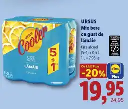 Lidl URSUS Mix bere cu gust de lămâie Ofertă
