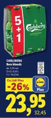 Lidl CARLSBERG Bere blondă Ofertă