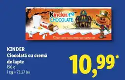 Lidl Kinder Ciocolată cu cremă de lapte Ofertă