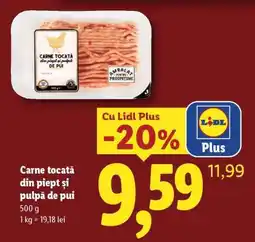 Lidl Carne tocată din piept și pulpă de pui Ofertă