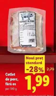 Lidl Cotlet de porc fără os Ofertă