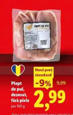 Lidl Piept de pui dezosat, fără piele Ofertă