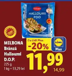 Lidl Milbona Brânză Halloumi D.O.P Ofertă