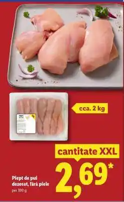 Lidl Piept de pui dezosat, fără piele Ofertă