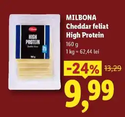 Lidl MILBONA Cheddar felii High Protein Ofertă