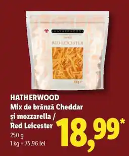 Lidl HATHERWOOD Mix de brânză Cheddar și mozzarella / Red Leicester Ofertă