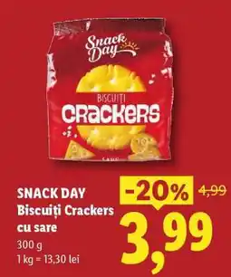 Lidl SNACK DAY Biscuiți Crackers cu sare Ofertă
