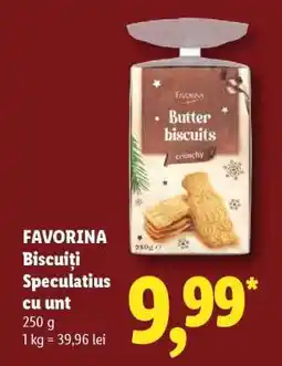 Lidl FAVORINA Biscuiți Speculatius cu unt Ofertă