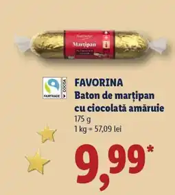 Lidl FAVORINA Baton de marțipan cu ciocolată amăruie Ofertă