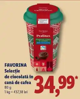 Lidl FAVORINA Selecție de ciocolată în cană de cafea Ofertă