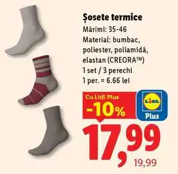 Lidl Șosete termice Ofertă