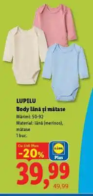 Lidl LUPILU Body lână și mătase Ofertă