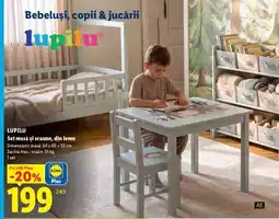 Lidl LUPILU Set masă și scaune, din lemn Ofertă