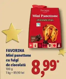 Lidl FAVORINA Mini panettone cu fulgi de ciocolată Ofertă