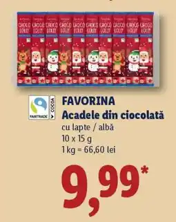 Lidl FAVORINA Acadele din ciocolată Ofertă