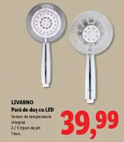 Lidl LIVARNO Pară de duș cu LED Ofertă