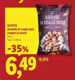 Lidl ALESTO Arahide în coajă roșie, coapte și sărate Ofertă