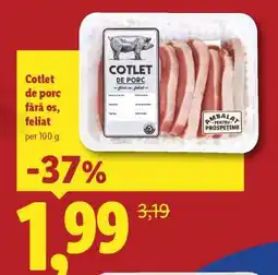 Lidl Cotlet de porc fără os, feliat Ofertă