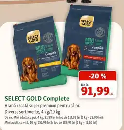 Fressnapf select gold complete Ofertă