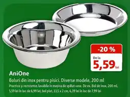 Fressnapf AniOne Boluri din inox pentru pisici Ofertă
