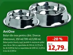 Fressnapf AniOne Boluri din inox pentru câini Ofertă