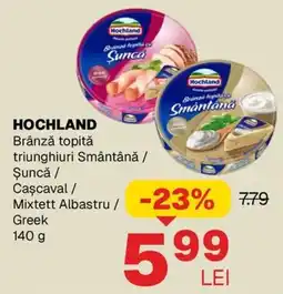 Annabella Hochland brânză topită triunghiuri smântână / șuncă / cașcaval / mixtett albastru / greek Ofertă