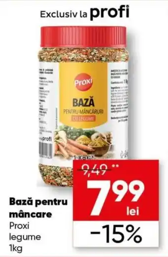 Proxi bază pentru mâncăruri cu legume