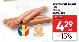 PROFI Fox crenvurști de pui Ofertă