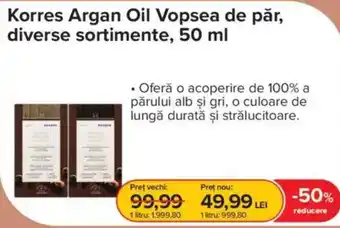 Korres Argan Oil Vopsea de păr
