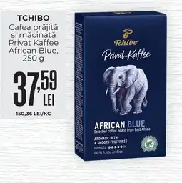 Mega Image Tchibo cafea prăjită si măcinată privat kaffee african blue Ofertă