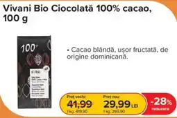Dr.Max Vivani Bio Ciocolată 100% cacao Ofertă