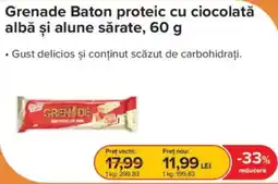 Dr.Max Grenade baton proteic cu ciocolata alba si alune sarate Ofertă