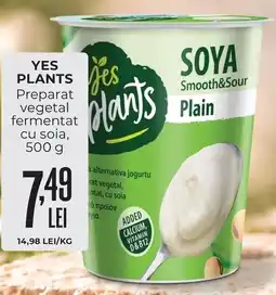 Mega Image Yes Plants Soya Smooth&Sour Plain Ofertă