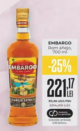 Mega Image Embargo rom añejo Ofertă