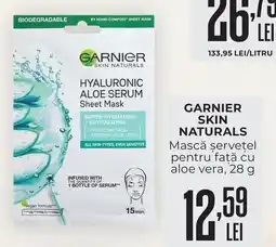 Mega Image Garnier skin naturals mască servețel pentru față cu aloe vera Ofertă