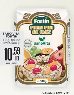 Mega Image SanoVita Fortin Fulgi fini de ovăz Ofertă