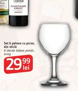 Supeco Set 6 pahare cu picior Ofertă