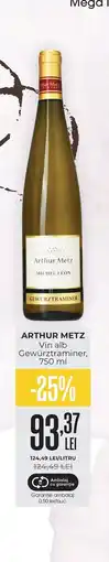 Mega Image Arthur Metz vin alb gewurztraminer Ofertă