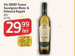 Supeco Jidvei tezaur sauvignon blanc feteasca regala Ofertă
