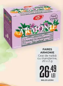 Mega Image Fares armonie ceai de nalbă cu mandarine Ofertă